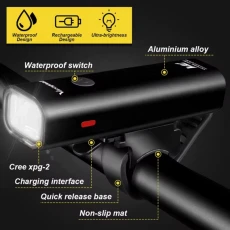 Вело фонарь с аккумулятором USB (115)